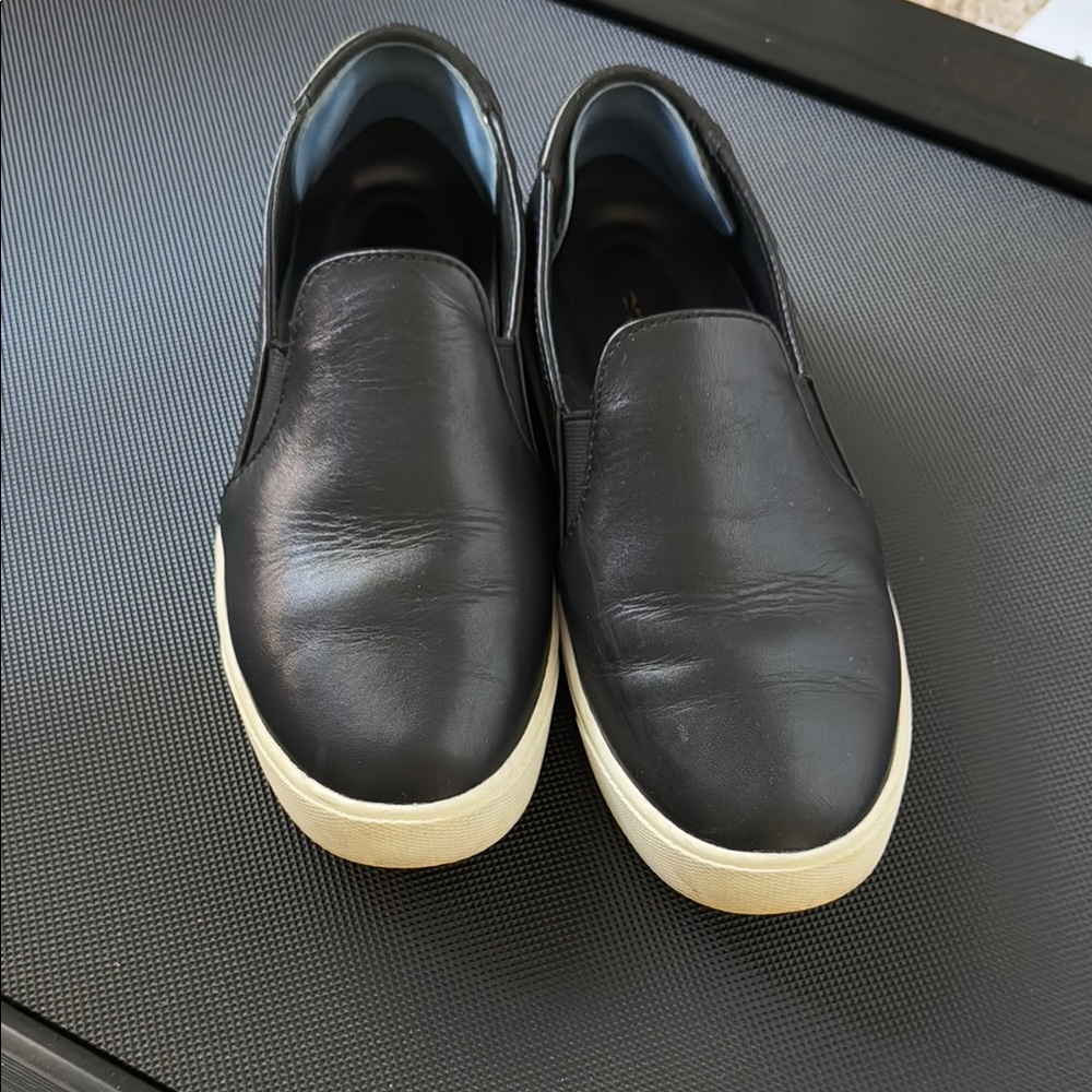 Cole Haan Black and White Loafers Sleek Slip-On Design